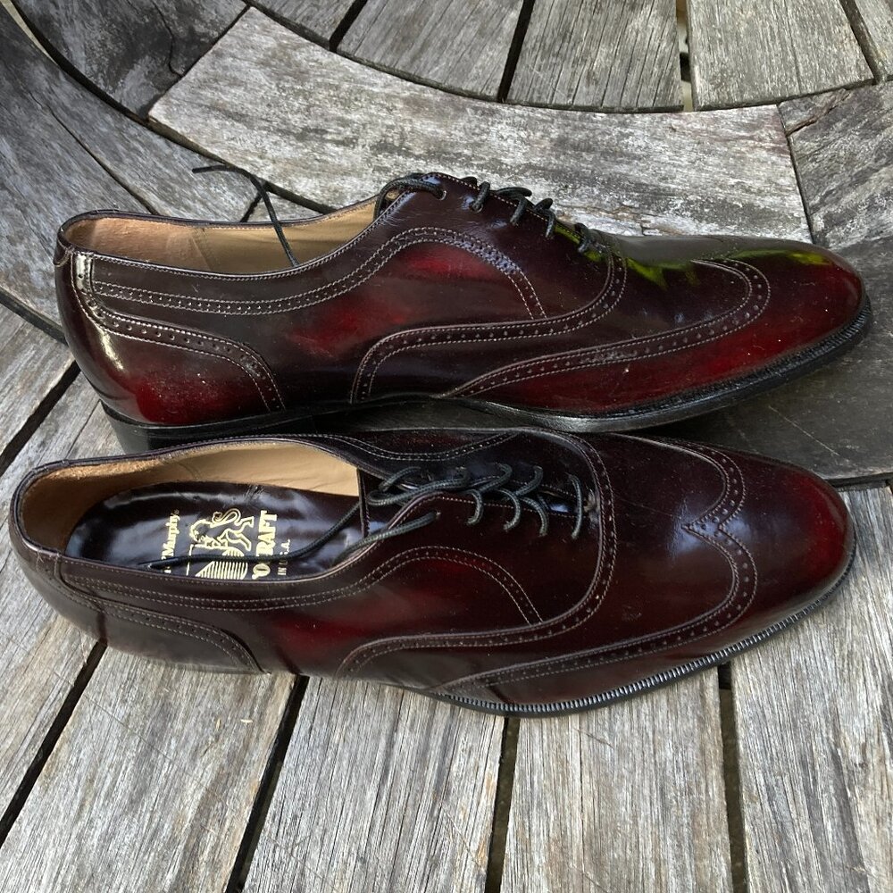 aristocraft johnston murphy burgundy wingtip 8 D/B